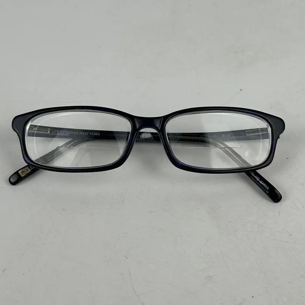 Jones New York J739 Eyeglasses Women Blue Black Plastic Frame Full Rim 51 15 140